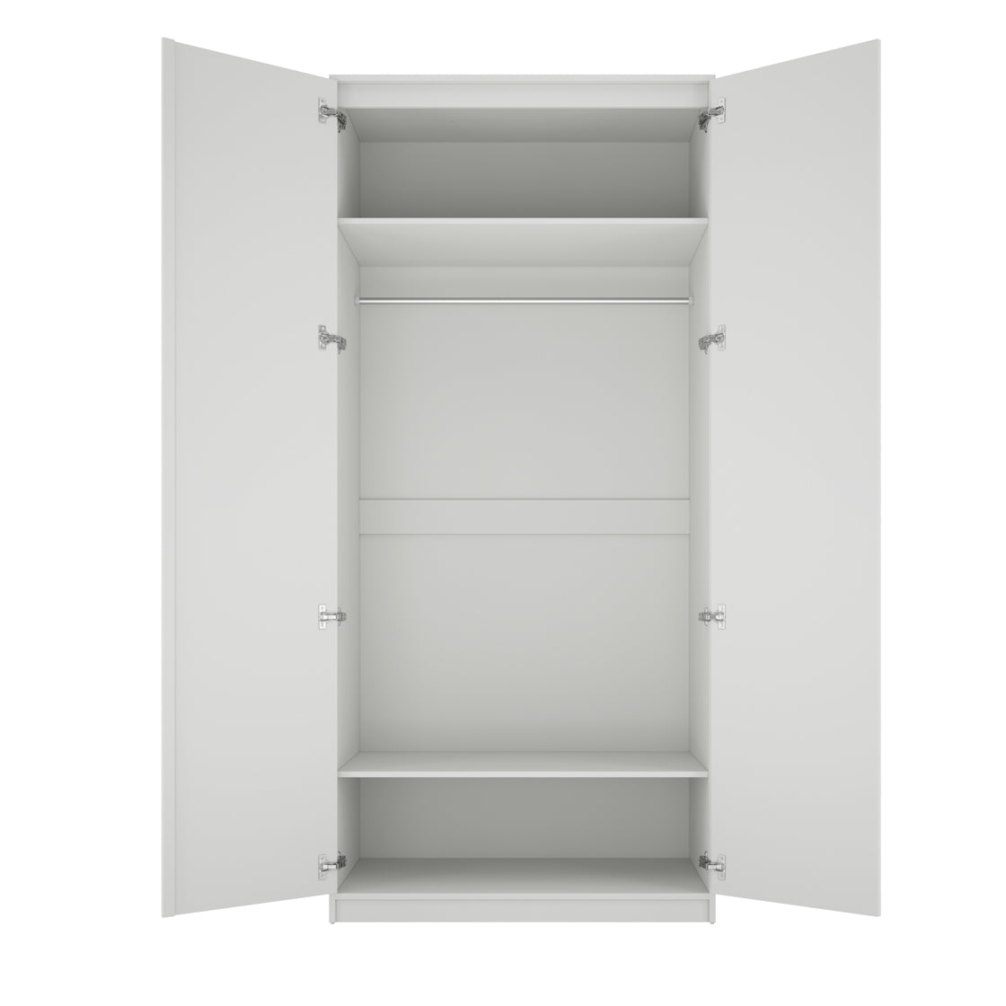 Austen White & Gold Double Wardrobe